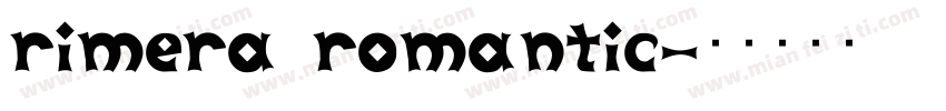 Rimera Romantic字体转换